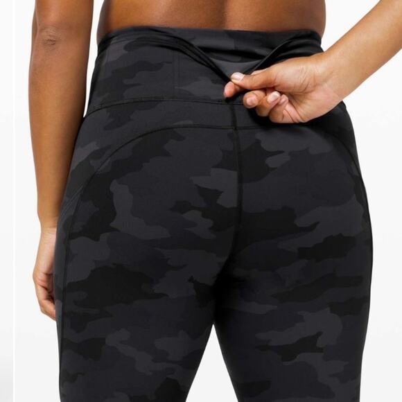Lululemon Fast and Free Tight II 25”- Heritage 365 Camo Deep Coal Multi Size 6 - Picture 2 of 12